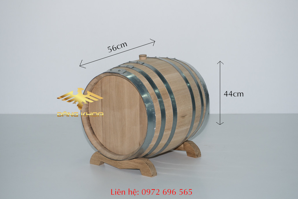 Kích thước thùng gỗ sồi 20l